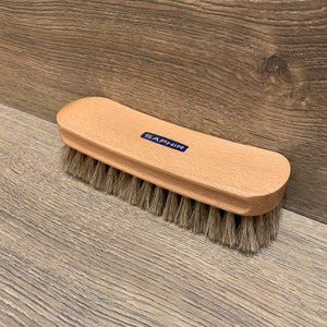 Saphir horse hair brush for leather shoe care. Stocked with Little Lusso Australia